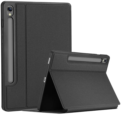 ProCase Cover Galaxy Tab S10 FE/ S9 FE 10.9 Pollici 2025/2023 con Portapenna, Custodia Galaxy Tab S10/S9 FE 5G/Wifi SM-X520/X510/SM-X516 con Auto Sonno/Sveglia -Nero