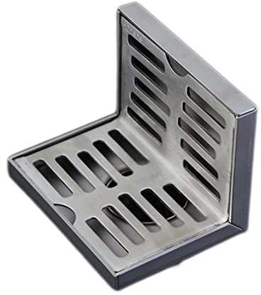 Dusche Abflussschutz, Badezimmer-Bodenablauf, Fliesen-Edelstahl-Einsatz, Duschablauf-Gitter, Abtropffläche, Duschablauf-Kanal, Wasserauslass, Ecke eingebettet