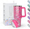 sweet grain 1200ml 40oz Tumbler with Straw and Lid, Stainless Steel Coffee Cup Travel Mug,Vacuum Insulated Water Bottle for Water, Iced Tea or Coffee, Hotpink Leopard