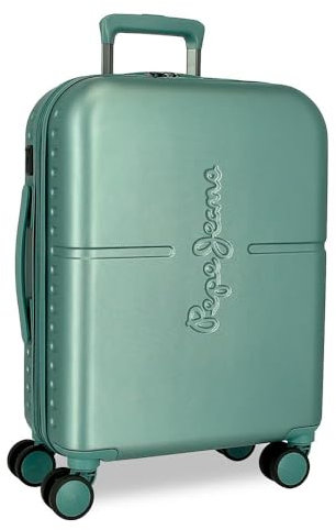 Pepe Jeans Highlight Maleta de Cabina Azul 40x55x20 cms Rígida ABS Cierre TSA Integrado 37L 2,96 kgs 4 Ruedas Dobles Equipaje Mano by Joumma Bags