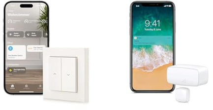 Eve Shutter Switch – Smarte Rollladensteuerung mit integrierten Zeitplänen & Door & Window - Smarter Kontaktsensor für Türen/Fenster (Dt. Markenqualität)