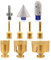 SHDIATOOL Diamant Bohrrone Fliesenbohrer Set - 10Stück(6/6/8/10/35/50/68MM Bohrer/50MM Fasenbohrer/25MM Fingerbohrer/Sechskant-Schaftadapter) mit M14 Gewinde für Porzellan Fliesen Keramik Granit