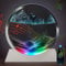 KOKBNR Moving Sand Art Picture Bluetooth Speaker Wireless Rechargeable Night Light Colored Sand Table Lamp Music Player RGB Color Changing Room Decor Oasis Mini Kinetic Art for Office Desk Home Decor
