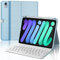 IVEOPPE Tastatur für iPad mini 7 (A17 pro) 2024 / Mini 6 2021, Hülle mit Tastatu Magnetisch Bluetooth Abnehmbare QWERTZ für iPad mini 6a/7a Generazione 8.3 Zoll, Blau
