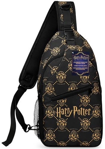 Get Trend Harry Potter Umhängetasche Mädchen Teenager Sling Bag mit Verstellbaren Riemen Crossbody Bag Kinder Handy Reise Sport (Schwarz Harry Potter)