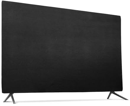 MZSKLW TV Abdeckung Outdoor 43 49 55 Fernseher Weiche elastische Stoff-Staubabdeckung Hang-TV-Fernseher Kratzfest Spritzen Proof Protector Fall TV Bildschirm Staubschutzhülle(Black,43inch)