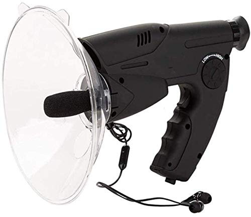 Microphone parabolique directionnel monoculaire X8 Oreille bionique télescope auditif Longue Distance pour Oiseaux Dispositif d'écoute de 300 Pieds (écouteurs Inclus)