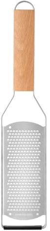 Kitchen Cheese Grater Lemon Zester Flat Handheld Grater Ergonomic Natural Wood Handle