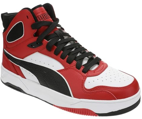 Puma Men's RBD Break Mid Shoes, White-Black-for All Time Red AH25, 7