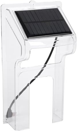 Oreilet Doorbell Rain Cover, Transparent Plastic Water Proof Solar Panel Powered Wireless Video Doorbell Protector Cover, Rain Proof, Snow Proof, Sun Proof