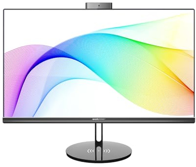 Mach Power Personal Computer All-In-One 23.8 i3-12th, 8GB RAM, 256GB SSD, Webcam 5MP, Wi-Fi, Bluetooth, Sistema Operativo 11 Pro, Ricarica Wireless (IT-AIO24I38256)
