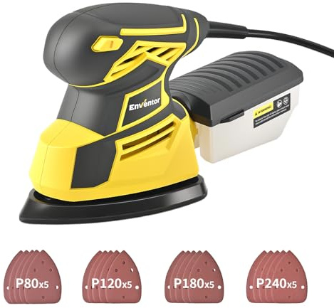 Enventor Detail Sander with Dust Collection, 130W 13500 OPM