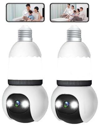 Livelyto Bulb Camera, 4MP Light Bulb Security Camera 5G&2.4GHz Wireless Outdoor Indoor Camera with Night Vision, Smart Porch Lights with Cameras As Easy to Install As Changing Light Bulbs (2)