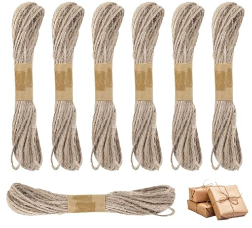 VIDSTW String Ficelle Jute 140 M Corde Jute Twine 2 MM | Ficelle Jardin Naturel Corde Fine Cordelette Résistant à la Déchirure pour Fixation Jardin Emballage Cadeau Décoration Murale