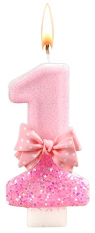 Ovanda Kerze 1 Geburtstag Mädchen,Kerze Rosa Tortendeko 1,3D Regenbogen Kerzen Rosa Geburtstagskerzes,Kerzen Zahlen 1 Lila,Geburtstagsdeko Mädchen 1 Jahre,geburtstagskerzen zahlen
