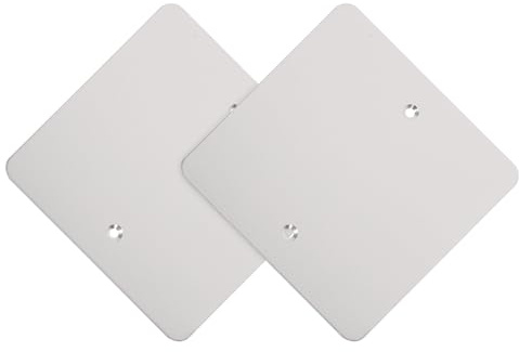 Placa Ciega de Acero Inoxidable 120, 2 Piezas, para Techo | Acero Inoxidable, Color Plata, Tapa Huecos y Defectos, Uso Doméstico en Cajas de Techo y Reemplazo