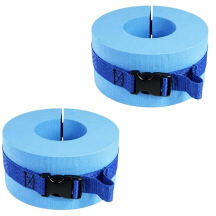Manguitos de natación de espuma, paquete de 2 unidades de goma EVA para aeróbic acuático, kit de entrenamiento de gimnasio con hebillas de liberación rápida, dispositivo de entrenamiento de fitness