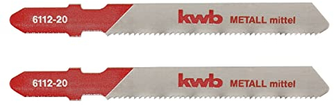 kwb HSS Stichsägeblätter für Metall mit Einnockenschaft (T-Schaft), optimale Standzeit, stahlblanke Oberfläche, vibrationsarm, für feine Schnitte