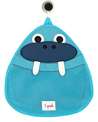 3 Sprouts - Cesta Juguetes Baño - Red Juguetes Bañera, Organizador de Juguetes de Baño, Bolsa Almacenamiento para Guardar Juguetes, Cesta Almacenaje Juguetes Bañera - Morsa