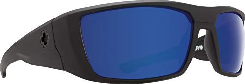 SPY OPTIC Dirk Sonnenbrille Matte Black - Happy Bronze Polarized w/Blue S