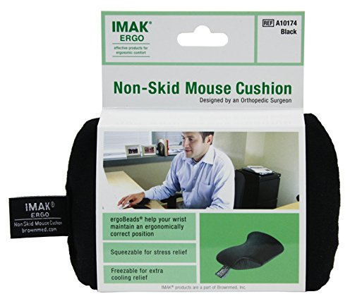IMAK Mouse Wrist Rest Cushion Black Non Skid | Ergonomic, RSI Prevention, Office and Gaming Accessories