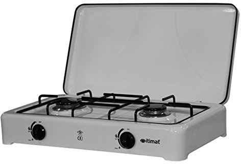 FORNELLO A GAS 2 FUOCHI CON COPERCHIO 1 PZ