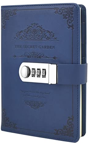 Ai-life Retro Vintage PU Leder Zahlenschloss Tagebuch Schreiben Notebook Planer Organizer, Passwort Tagebuch Notizblock, Secret Tagebuch Notizbuch mit Kombinationsschloss Stift halter(200x130mm)