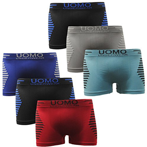 Garcia Pescara Herren Uomo3 Boxershorts Seamless 6er Pack Boxers Trunks aus Polyamid Unterwäsche Shorts Bekleidung Unterhose Mann Jungs Bekleidung
