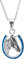 Kiara Jewellery Halskette mit Hufeisen Pferdekopf-Anhänger, 925 Sterlingsilber, blauer Labopal, Kettenlänge 45,7 cm Rhodiniert.