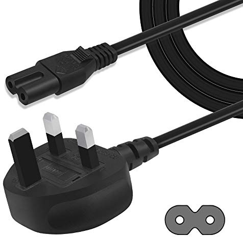 UK Sewing Machine Mains Cable Lead 2 Pin Fits Janome, Brother, Singer, Pfaff, Bernina etc