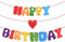 MEJOSER Bunt Geburtstag Girlande Filz Happy Birthday Girlande Banner Wimpelkette Bunte Wimpel für Kinder Geburtstag Party Dekoration Schriftzug