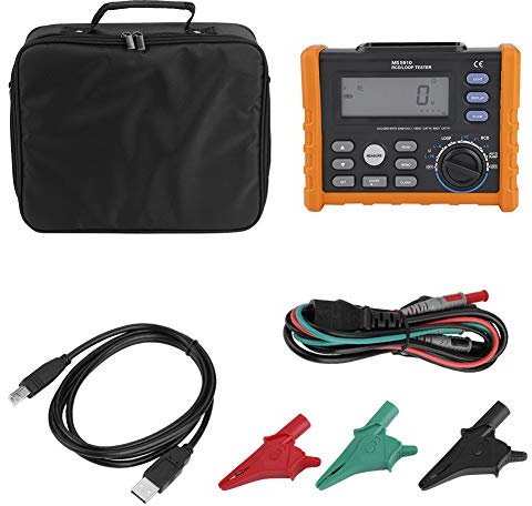 Tester di resistenza loop RCD,MS5910 Tester di resistenza digitale RCD Multimetro tester resistenza loop,per corrente di intervento ,tempo di intervento,Tensione di