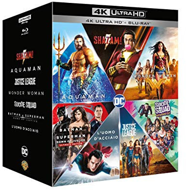 Dc Comics Boxset 7 + 7 Film (4K Ultra-HD+Blu-Ray) (Box 14 4K Ultra-HD) Shazm-Aquaman-Justice League-Wonder