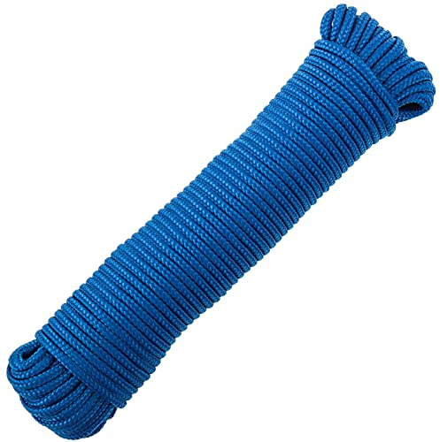 PrimeMatik - Cuerda Trenzada multifilamento PP 10 m x 3 mm Azul