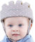 IULONEE Casco de Protección para Bebé Gorra Protectora para Cabeza de Bebé Gorra de Algodón Ajustable Casco Bebe Helmet (Gris Nieve)