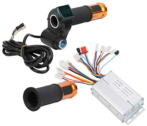 Keenso Controller, DC 36V/48V 350W Universal bürstenloser Controller mit 1 Paar Gas-Elektroroller-Zubehör mit Drosselklappengriff Reiten