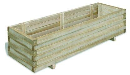 Pflanzkasten 120x40x30 cm Blumentopf auf Holz Balkonkasten Garten Terrasse Rechteckig Hochbeet