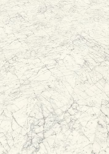 Egger Designboden GreenTec EHD036 Berdal Marmor (7,5mm, 2,542m²) | authentische Steinoptik | Einfache Verlegung durch CLIC It System | Robust & strapazierfähig, Weiss