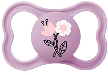 MAM Supreme Schnuller aus Silikon mit Schnullerhülle, ab 16 Monaten, Rosa