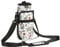 Nuovoware Sac à Bouteille en Néoprène, 750ml Porte-Bouteille avec Bandoulière&Dragonne Ajustable, Sac Fourre-Tout avec Poche, Accessoire Parfait pour Voyage Randonnée Camping - Hibiscus Blanc