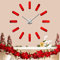 Vangold DIY 3D Wanduhren Moderne Mute große Wanduhr XXL Rot Spiegel Aufkleber für Weihnachtsdekoration Geschenk Nach Hause Restaurant Büro und Hotel