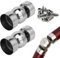 2pcs Stainless Steel Handrail Pipe Connectors (50mm), Ultra-Thin 0.4mm, Stair Universal Handrail Joint Stair Handrail, Accessories,Handrail Corner Accessories,with 8pcs Screws