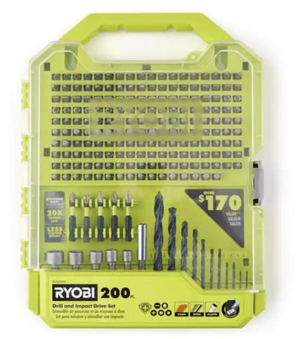 RYOBI 200 Piece Drill and Impact Drive Set