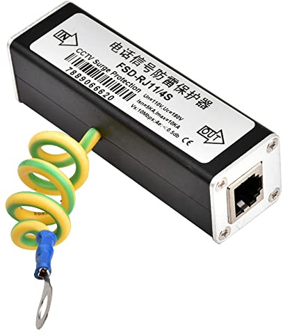 Überspannungsschutz für Faxgeräte RJ11, Thunder Blitzschutz für Telefon-Audiodaten, 110 V, geeignet für Telefone, Faxgeräte
