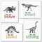 GOURIDE Dinosaurier-Wandkunst für kleine Jungenzimmer, Baby-Kinderzimmer, motivierende -Dekoration für Kinderzimmer, 4 Stück