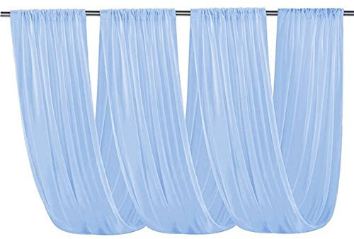 LUMoony 73 * 600cm Hochzeitsbogen-Drapierstoff Chiffon-Vorhang für Kulissen Raumbanner Tüllstoff Chiffon-Vorhänge für Hochzeit, Zeremonie, Bogen, Bühnenparty, Deckengirlande, Dekoration