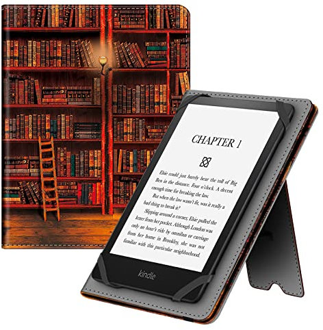 Fintie Universal-Schutzhülle für 15,2 - 17,8 cm (6 - 7 Zoll) Tablets und eReader – Premium-PU-Leder, Standfunktion, Kartenfach und Handschlaufe, für Kindle/Kobo/Nook/Tolino/Pocket Book E-Book-Tablet,
