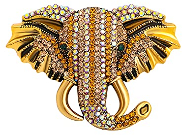 Modische Elefanten-Ansteckbrosche für Frauen Mädchen Zirkonia Strass Tier Pins Clip Kragen Pullover Kleid Schals Jacken Rucksäcke Kleidung Broschen Pins Dianty Schmuck Geschenke