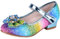 AQIYI Girls Princess Shoes Toddlers Sequin Sweet Bows Sandals Little Girls Party Pumps Sparkle Wedding Dress Shoes（9UK/Label Size28,Multicolor Blue