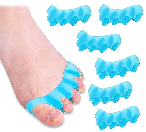 GWAWG 3 Paar Toe Spacer Zehenspreizer Silikon Bunion Corrector für Die Maniküre zum Entspannen der Zehen für Männer und Damen